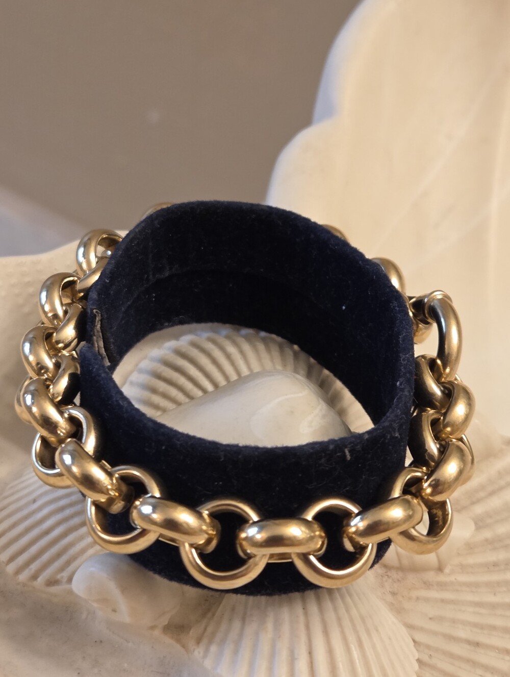 Heavy Solid 18k Yellow Gold Rolo Link Bracelet By UNOAERRE